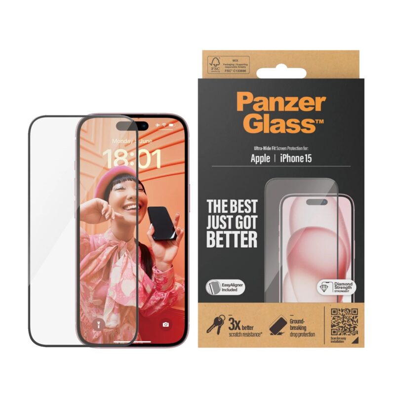 PROTECTEUR D'ÉCRAN PANZERGLASS® IPHONE 15