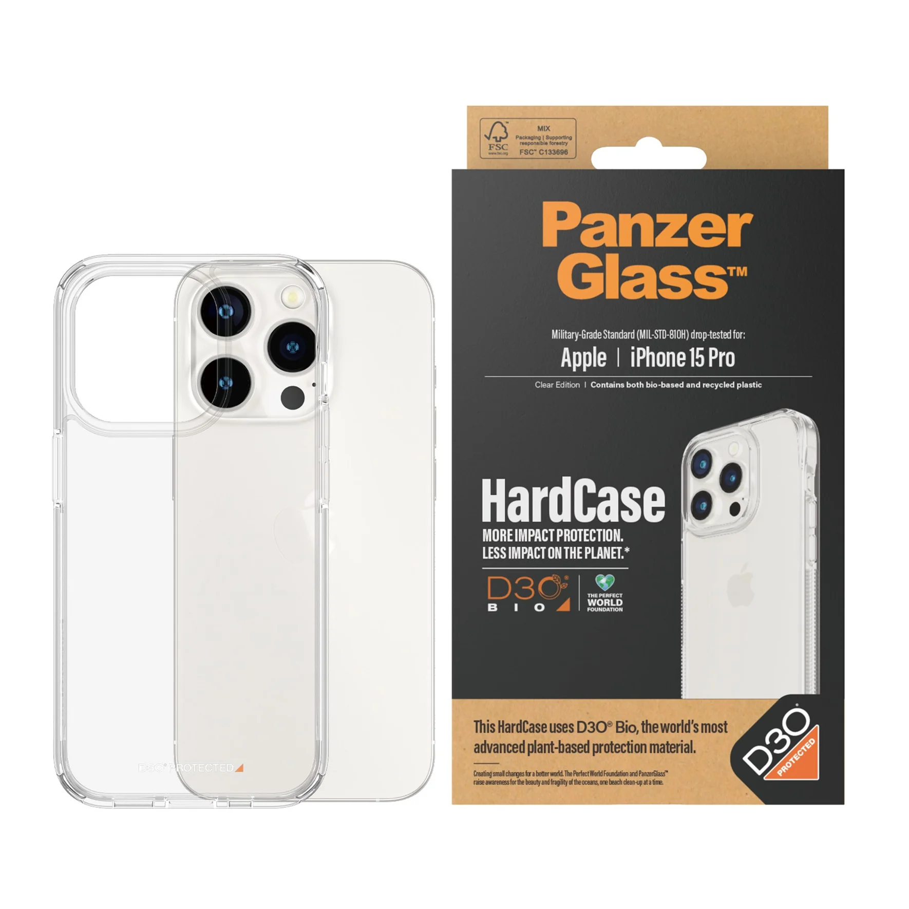 ÉTUI RIGIDE PANZERGLASS® AVEC D3O IPHONE 15 PRO – Image 3