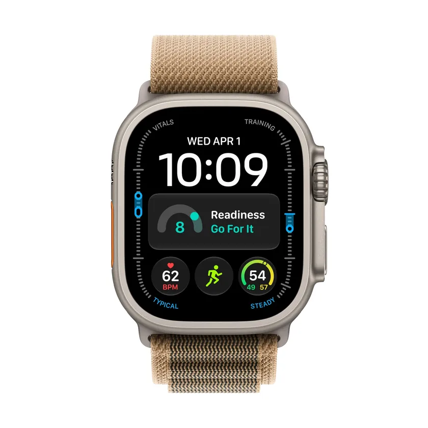 Apple Watch Ultra 4 GPS + Cellular 49 mm Titane naturel avec Boucle Alpine désert — M